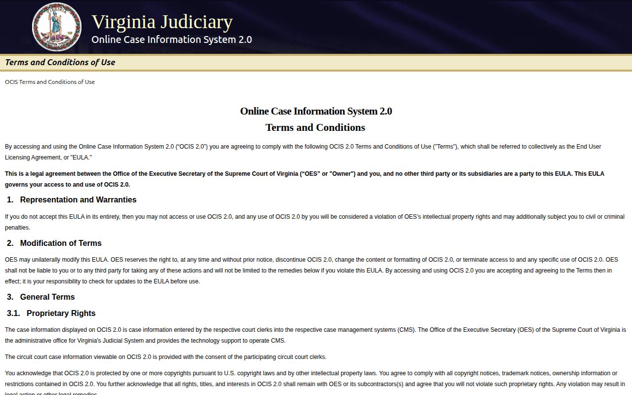 Virginia court search for Suffolk release record corroboration