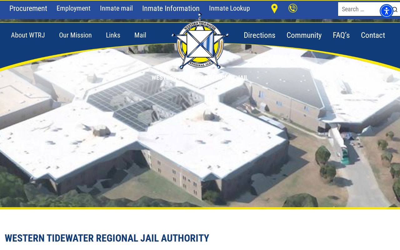 Western Tidewater Regional Jail history and release custody paths